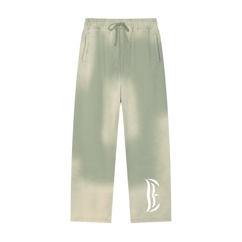 Sun Fade Raw Edge Straight-Leg Sweatpants