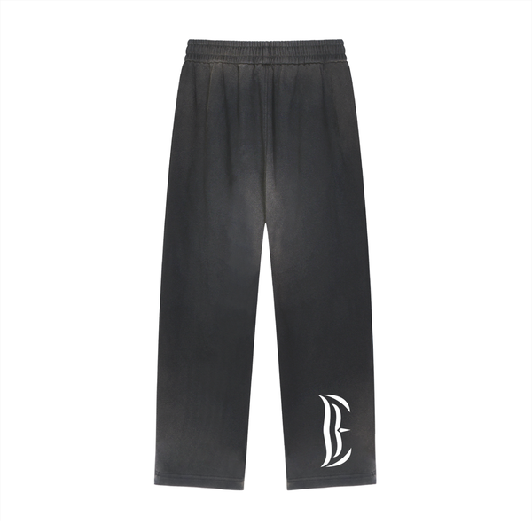 Sun Fade Raw Edge Straight-Leg Sweatpants