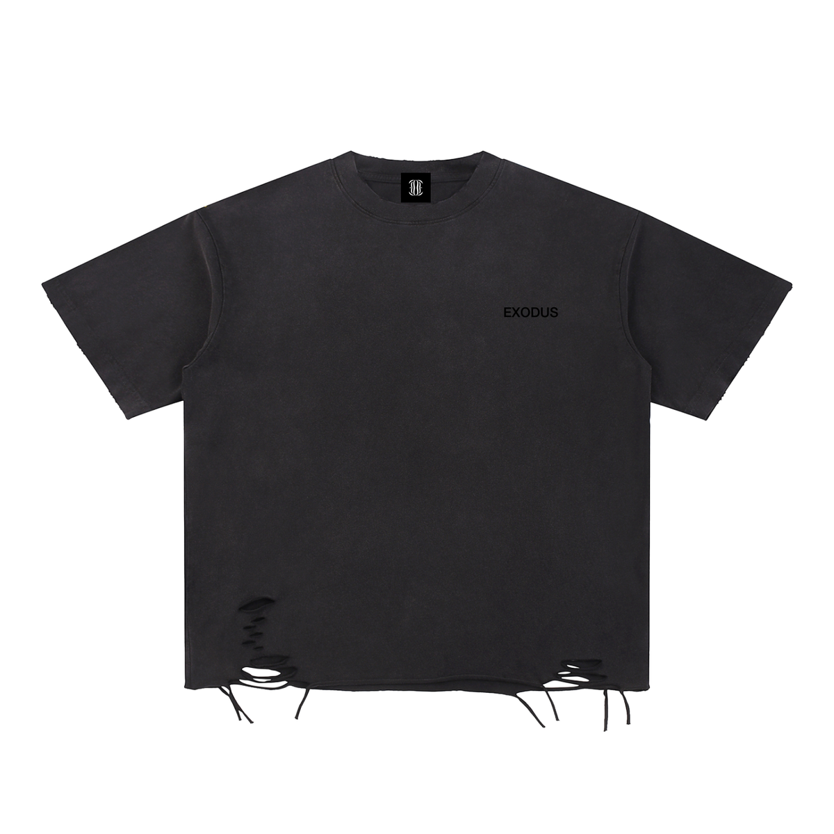 Snow Washed Raw-Hem T-Shirt