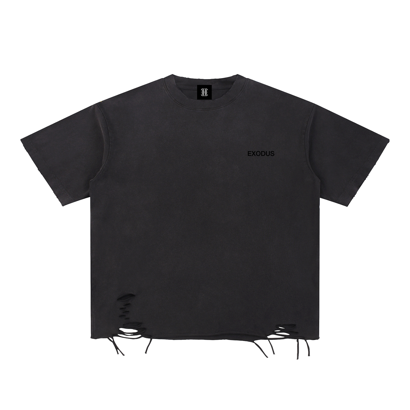 Snow Washed Raw-Hem T-Shirt