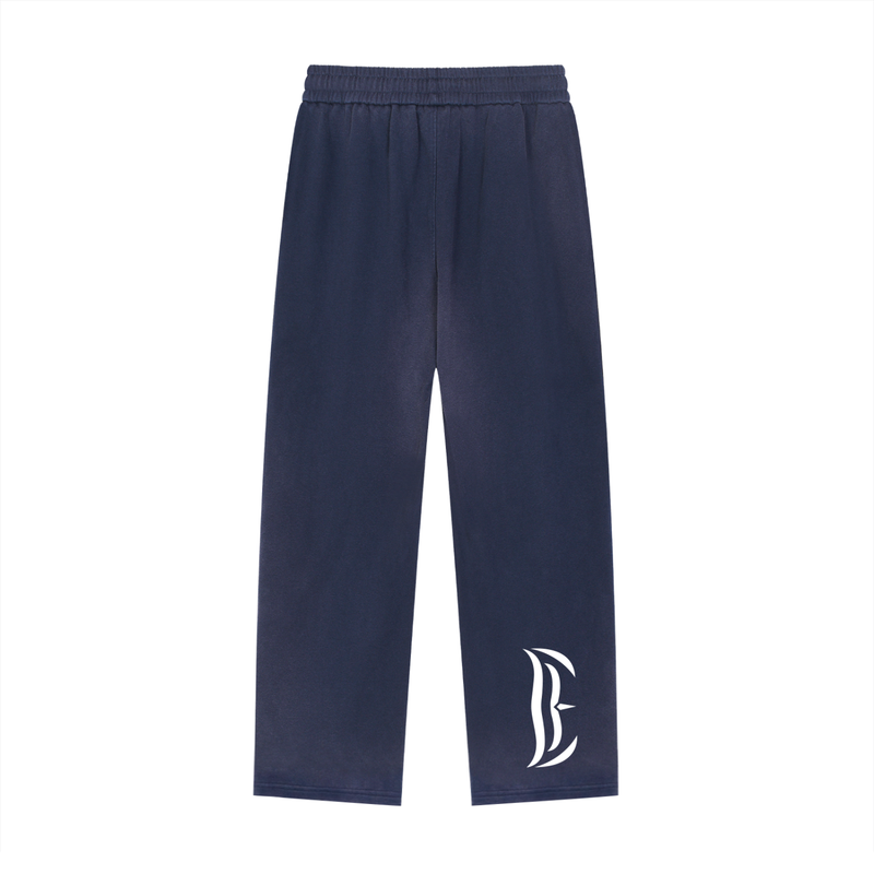 Sun Fade Raw Edge Straight-Leg Sweatpants