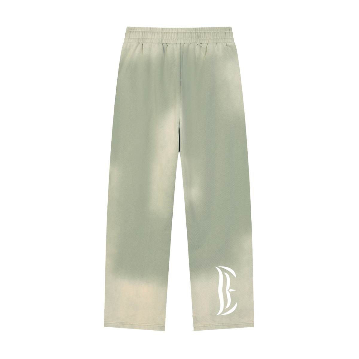 Sun Fade Raw Edge Straight-Leg Sweatpants