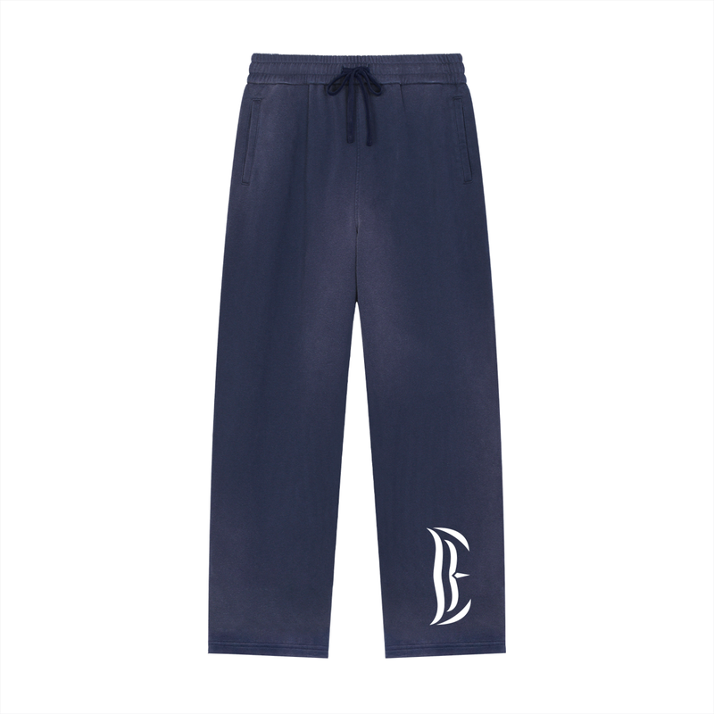 Sun Fade Raw Edge Straight-Leg Sweatpants
