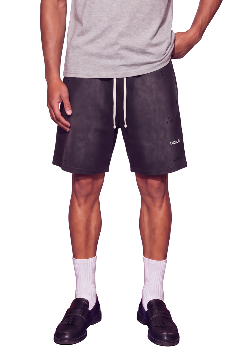 Sun Fade Distressed Shorts