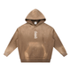Vintage Washed Frayed Fleece Hoodie