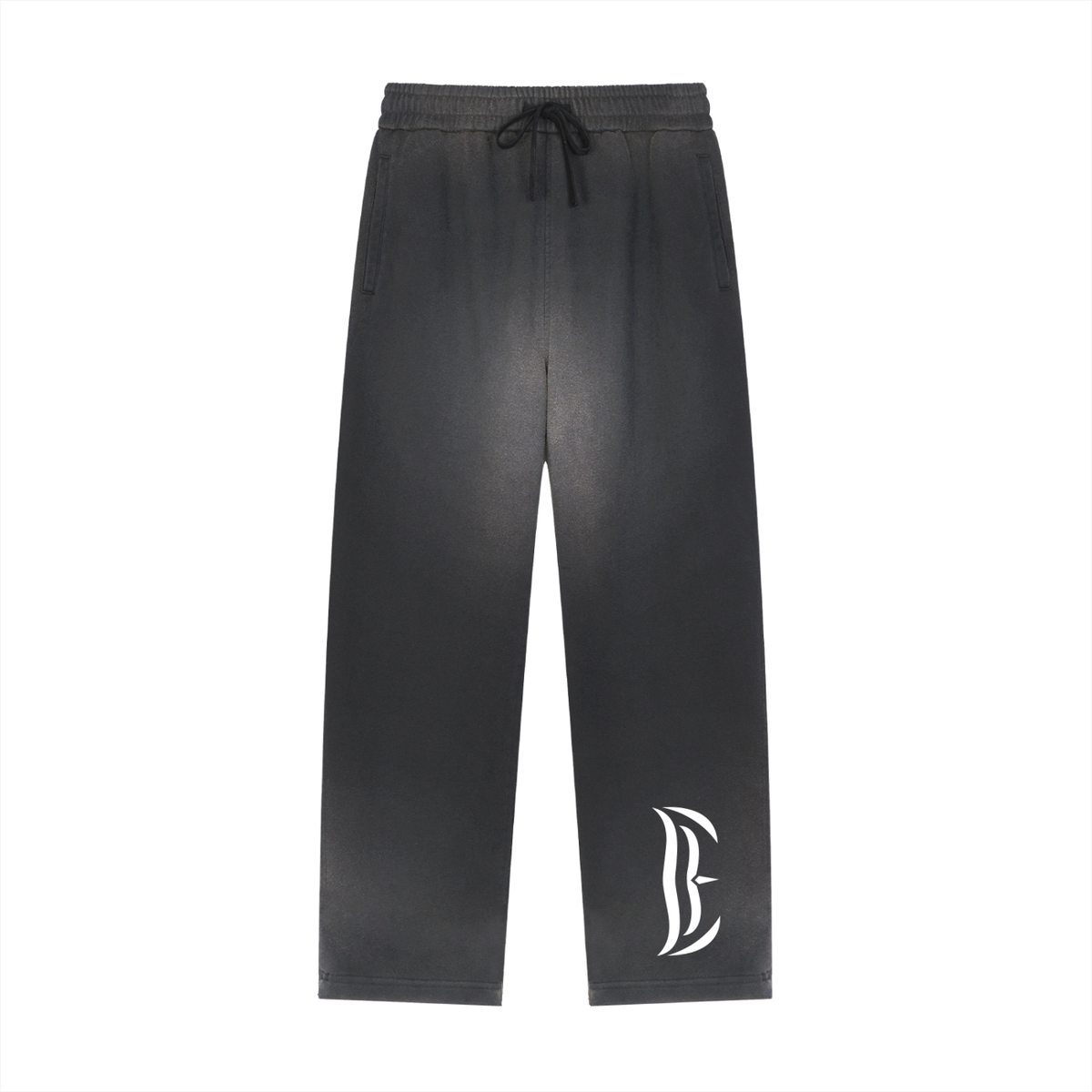 Sun Fade Raw Edge Straight-Leg Sweatpants