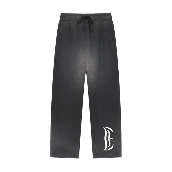 Sun Fade Raw Edge Straight-Leg Sweatpants