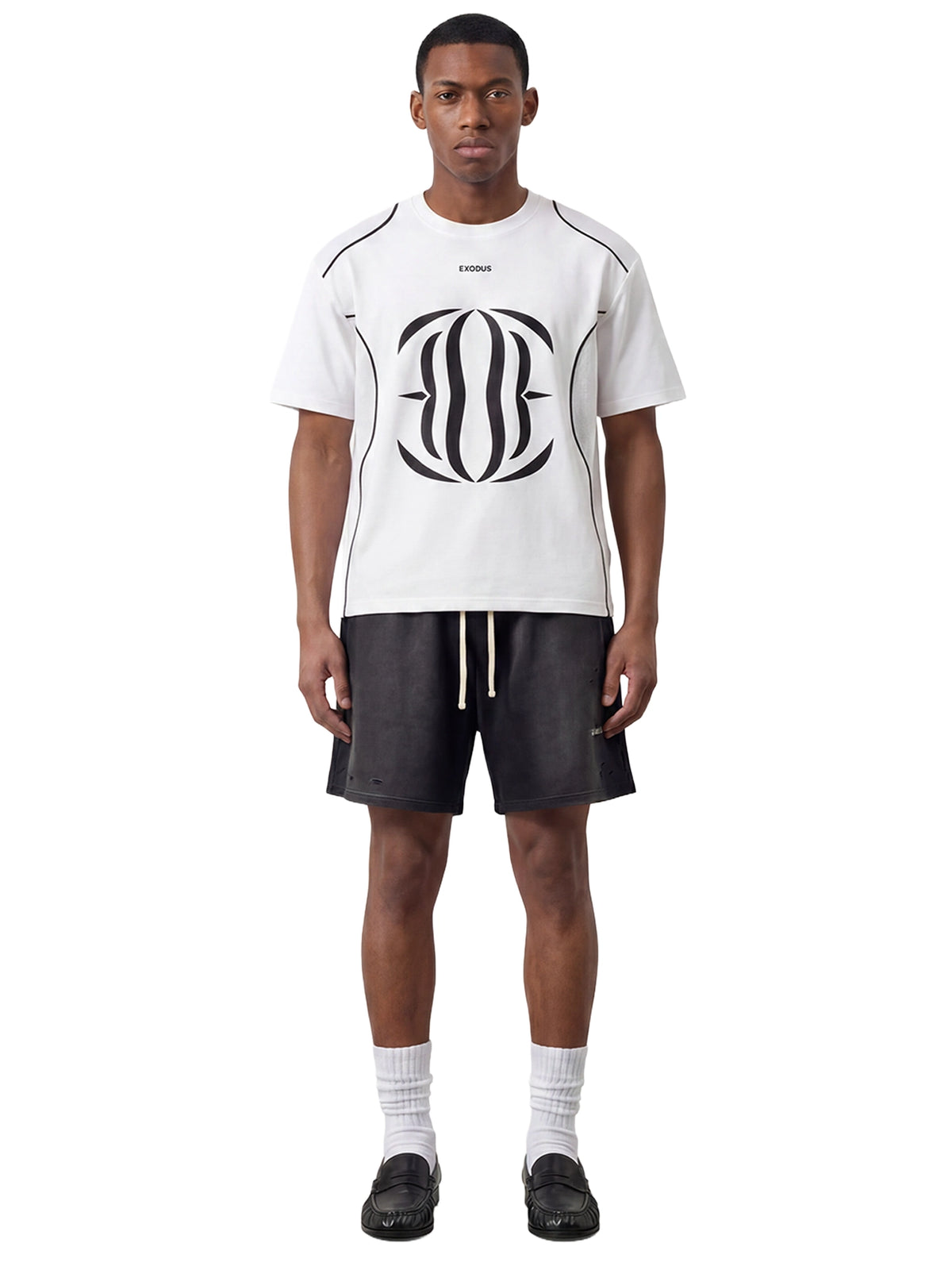 Contrast Piped Panel T-Shirt