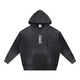 Vintage Washed Frayed Fleece Hoodie