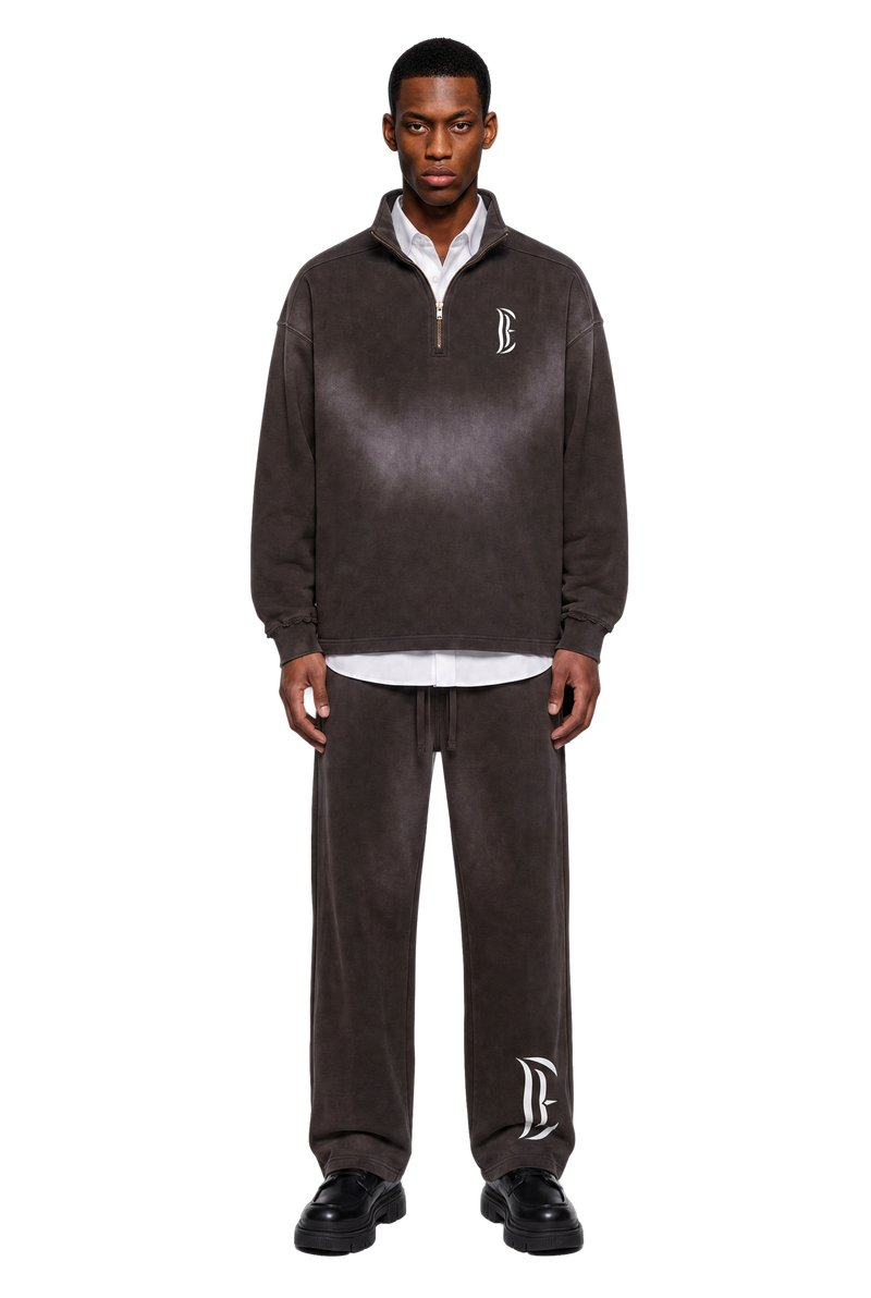 Sun Fade Raw Edge Straight-Leg Sweatpants