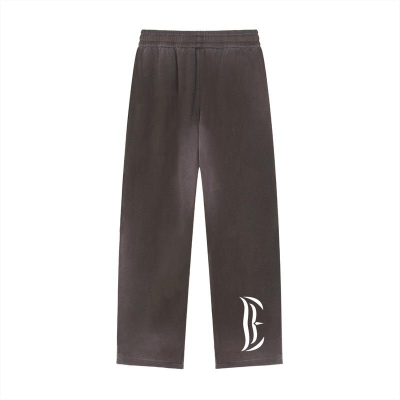 Sun Fade Raw Edge Straight-Leg Sweatpants