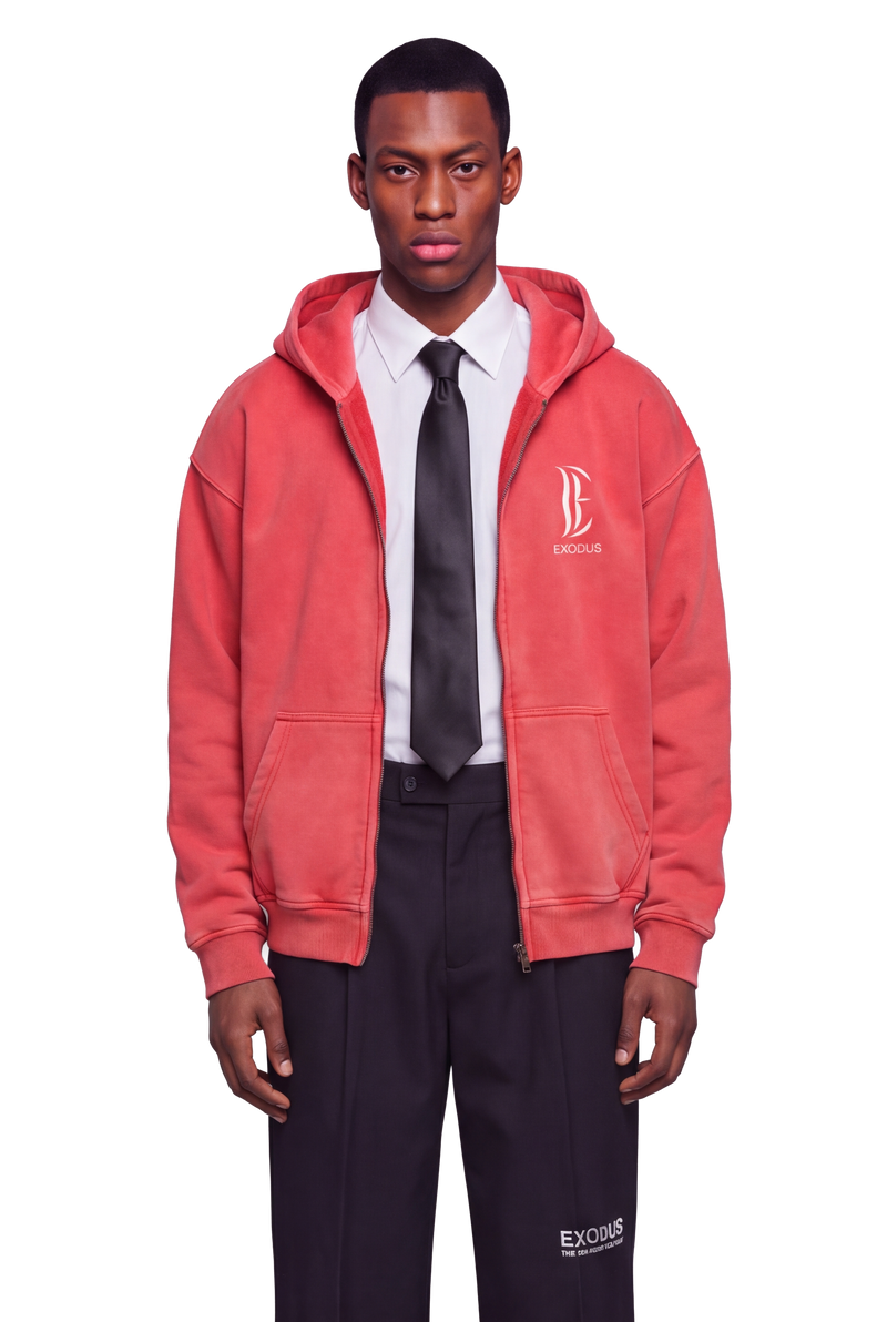 Zip-Through Boxy Fleece Hoodie