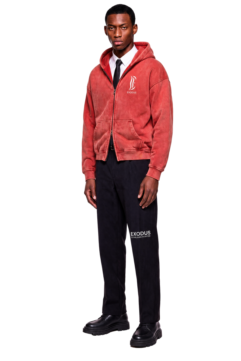 Zip-Through Boxy Fleece Hoodie