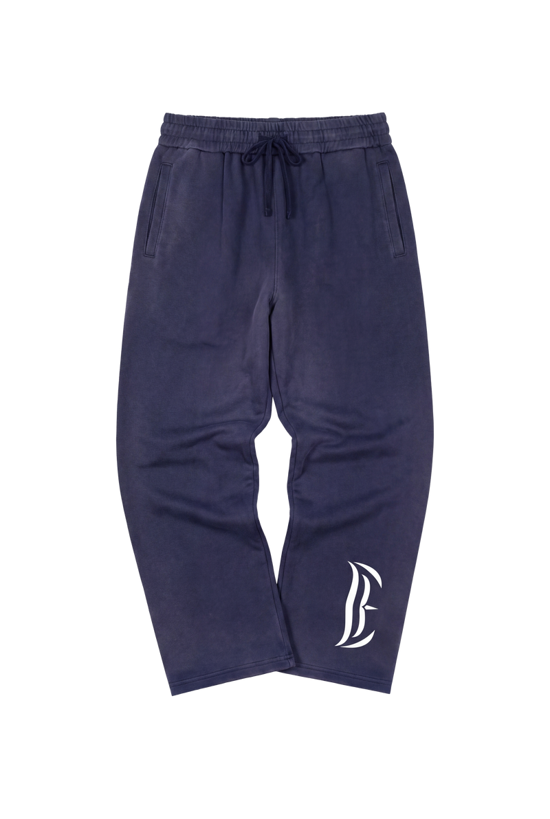 Sun Fade Raw Edge Straight-Leg Sweatpants