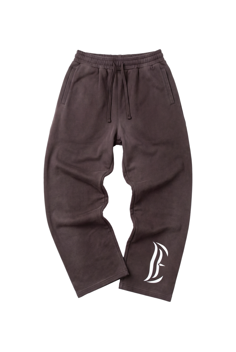 Sun Fade Raw Edge Straight-Leg Sweatpants