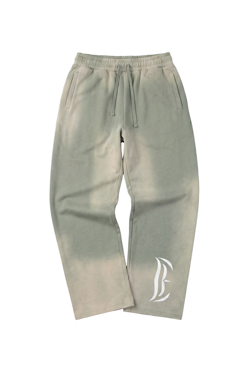 Sun Fade Raw Edge Straight-Leg Sweatpants
