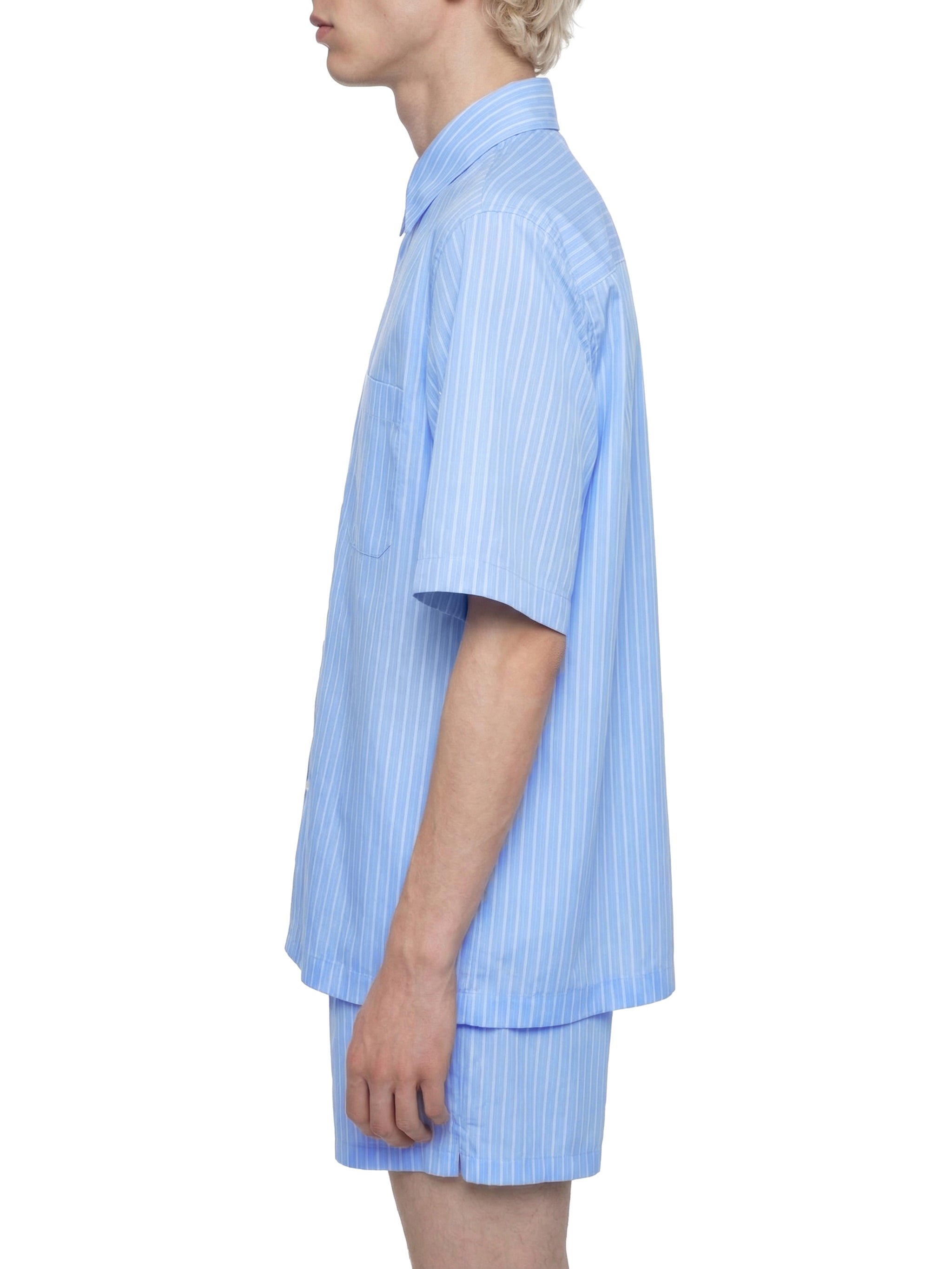 Striped Boxy Short Sleeve Shirt