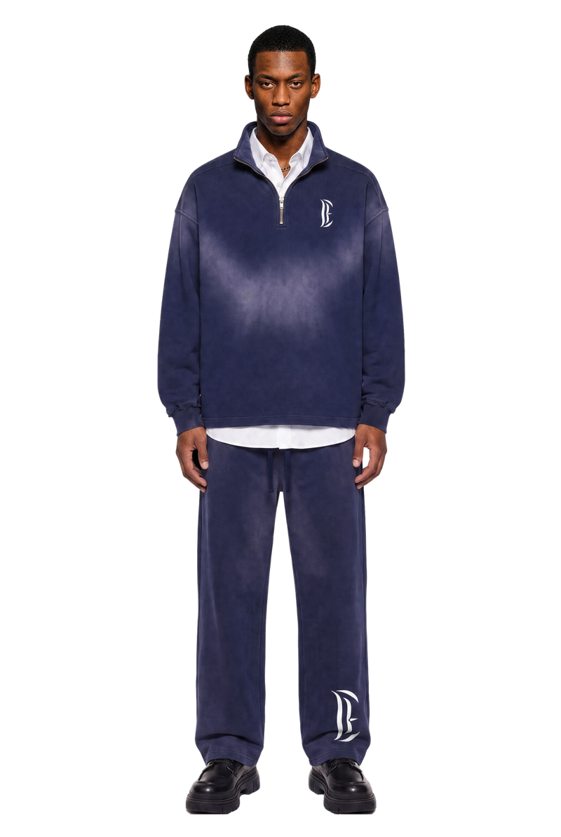 Sun Fade Raw Edge Straight-Leg Sweatpants